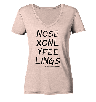 No Sex Only Feelings - Ladies Organic V-Neck Shirt