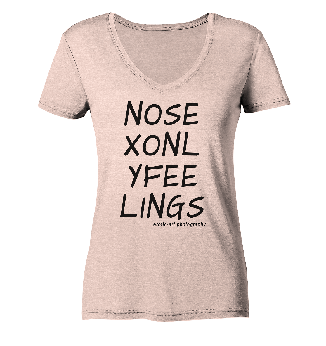 No Sex Only Feelings - Ladies Organic V-Neck Shirt